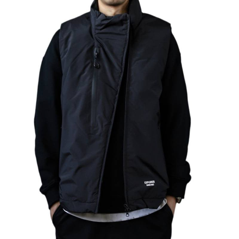 Herren Wattierte Outdoor-Steppweste mit hohem Stehkragen Shop Nory