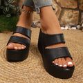 Damen Plateau-Sandalen mit breiten Riemen und rutschfester Sohle Shopnory