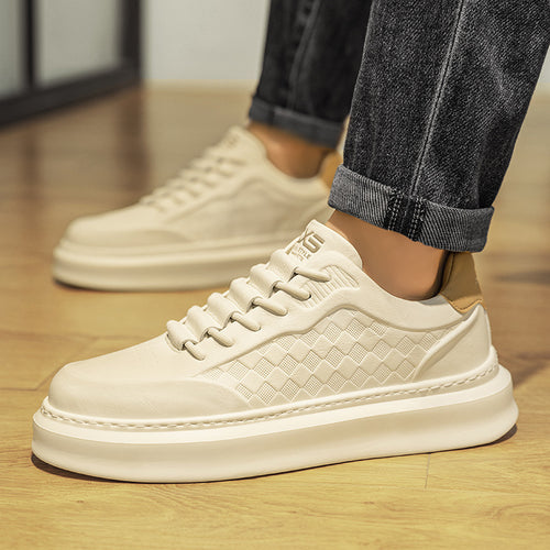 Herren Voluminöse Low-Top Plateau-Sneaker mit geprägter Wabenstruktur Shopy Nory