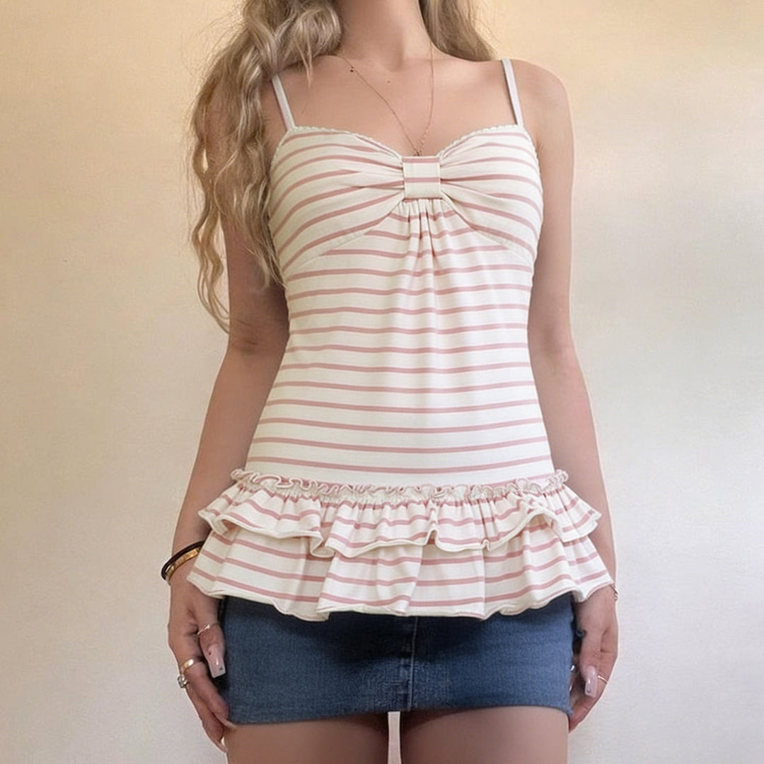 Damen Bikini-Oberteil mit Rüschensaum und raffiniertem Design