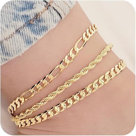 Damen Fußkettchen mit vielseitigem Glieder-Design und eleganten Akzenten Shop Nory