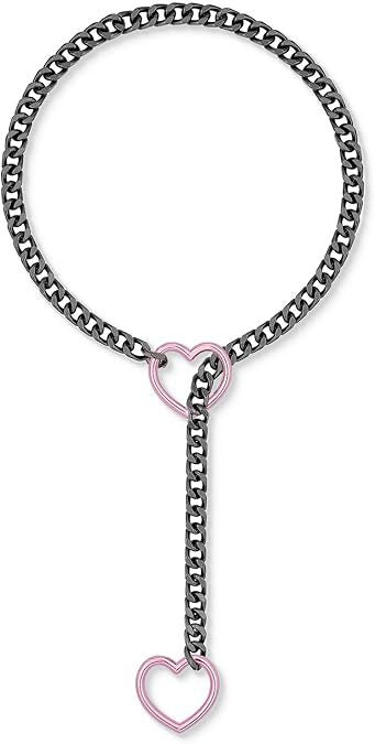 Damen auffällige Kette mit Herzanhängern und charakteristischem Design Shop Nory