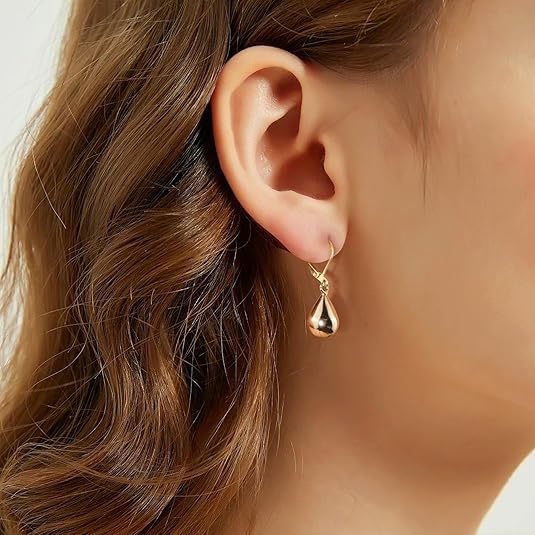 Damen tropfenförmige Ohrhänger aus hochwertigem Material Shop Nory