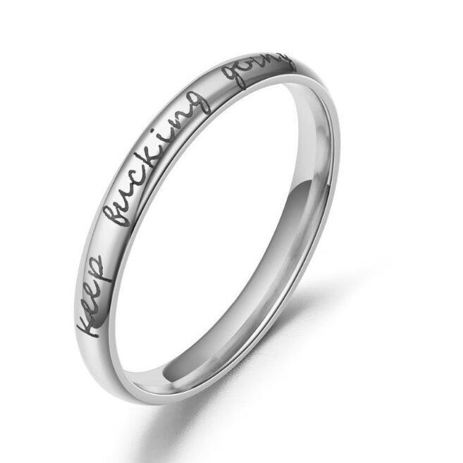 Damen Ring mit eingraviertem Motiv für Lebensfreude Shop Nory
