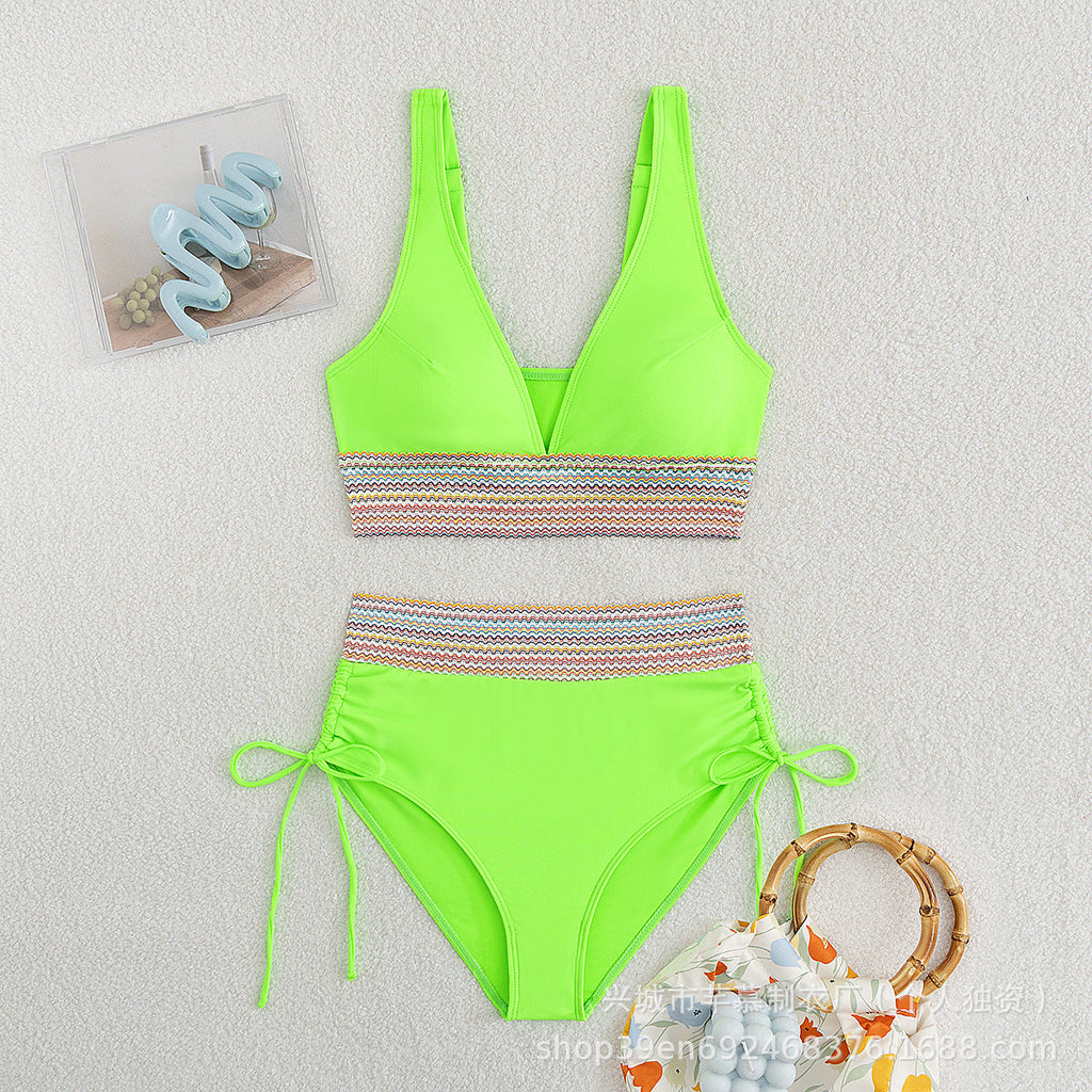 Damen Hochgeschnittener Sportbikini Shopnory