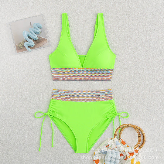 Damen Hochgeschnittener Sportbikini Shopnory