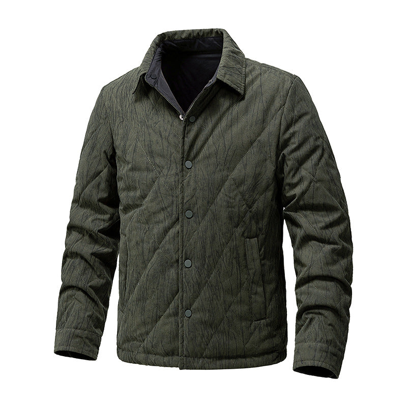 Herren Leicht wattierte gesteppte Übergangsjacke mit Hemdkragen Shop Nory