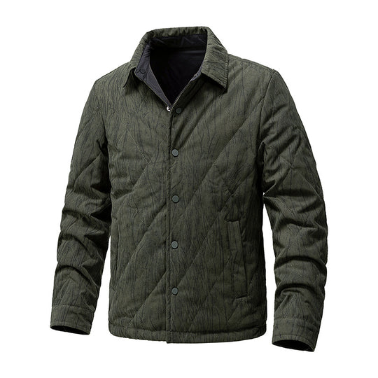 Herren Leicht wattierte gesteppte Übergangsjacke mit Hemdkragen Shop Nory