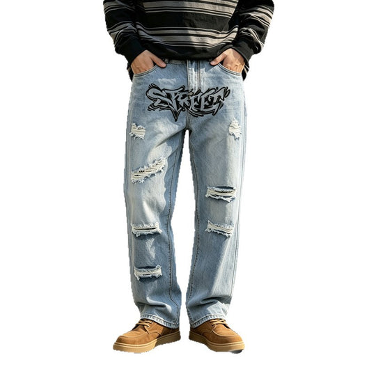 Herren Modische Ripped Jeans Shop Nory