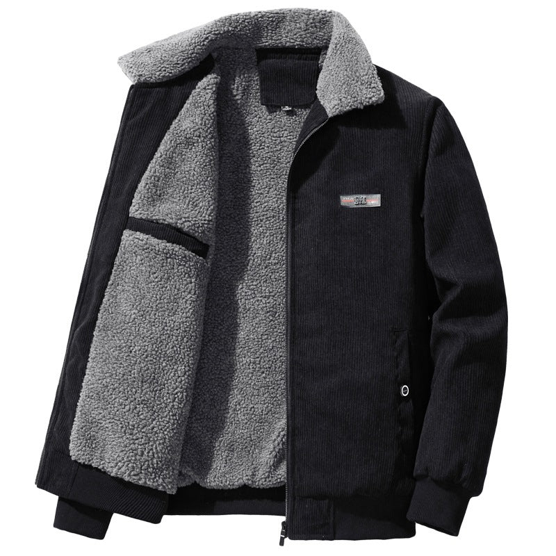 Herren Gemütliche und stylishe Cordjacke mit Fleece-Futter Shop Nory
