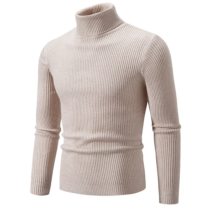 Herren feiner Rollkragenpullover aus langlShopnoryigem Strickmaterial