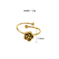 Damen Offener Ring mit floralen Akzenten Shop Nory