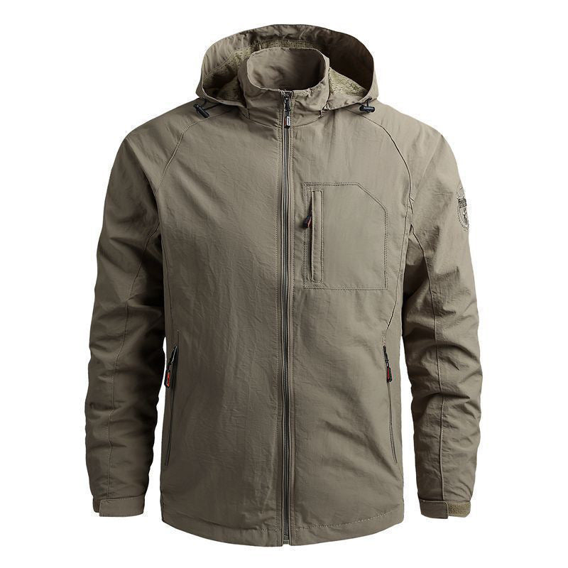 Herren Leichte Outdoor-Jacke mit hohem Kragen und praktischen Taschen Shop Nory