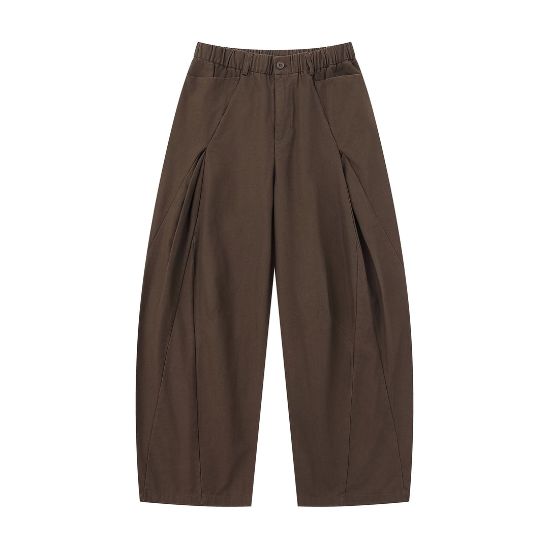 Damen Weite Culotte-Hose mit dekorativen Falten und elastischem Bund Shop Nory