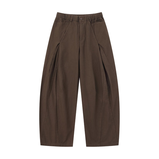 Damen Weite Culotte-Hose mit dekorativen Falten und elastischem Bund Shop Nory