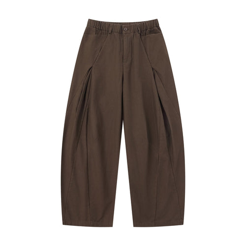 Damen Weite Culotte-Hose mit dekorativen Falten und elastischem Bund Shop Nory