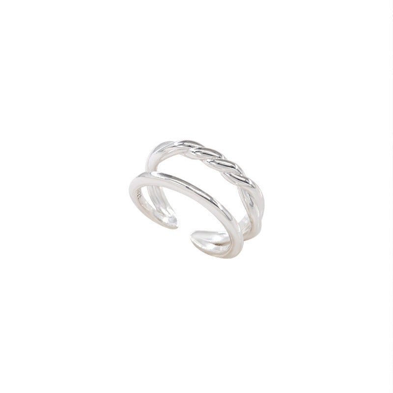 Damen filigraner und eleganter Ring mit gedrehtem Design Shop Nory