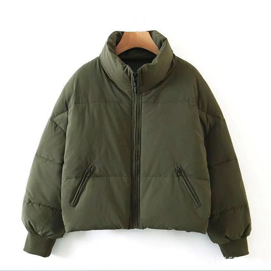 Damen Kurzer Stepp‑Puffer mit hohem Stehkragen und gerippten Bündchen Shop Nory