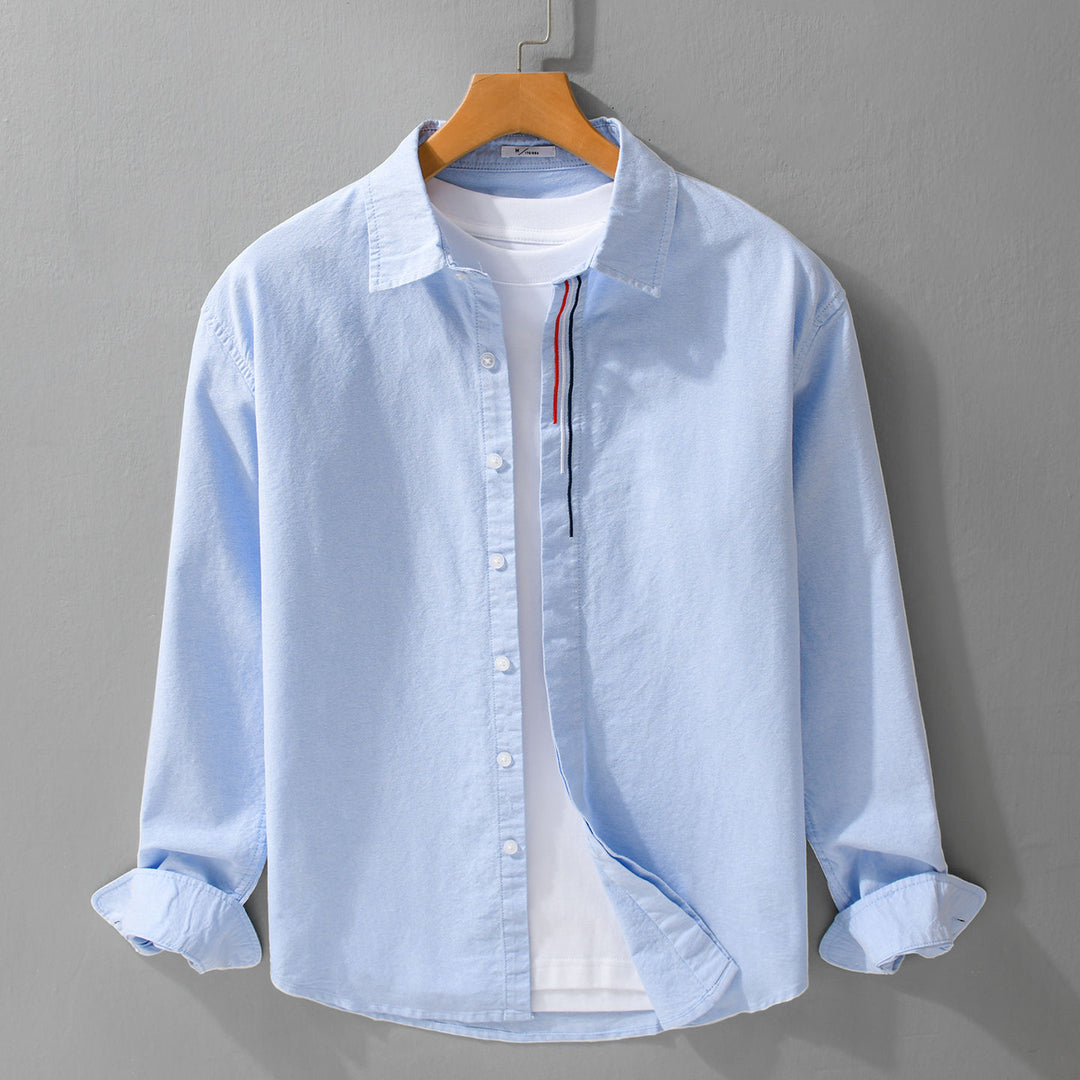 Herren Leichtes Relaxed-Oxfordhemd mit Kentkragen und Kontrast-Innenleiste Shop Nory
