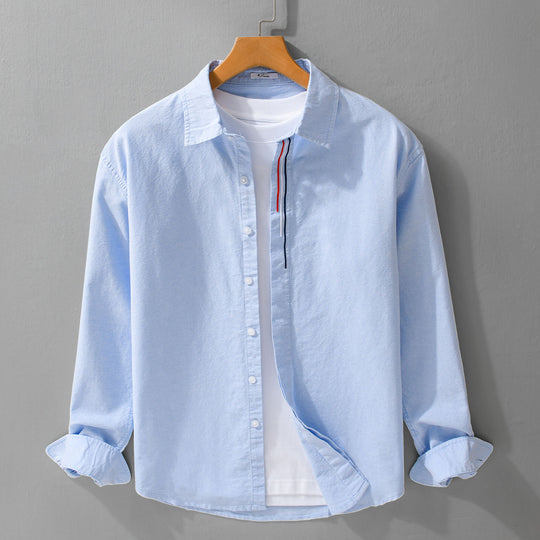 Herren Leichtes Relaxed-Oxfordhemd mit Kentkragen und Kontrast-Innenleiste Shop Nory