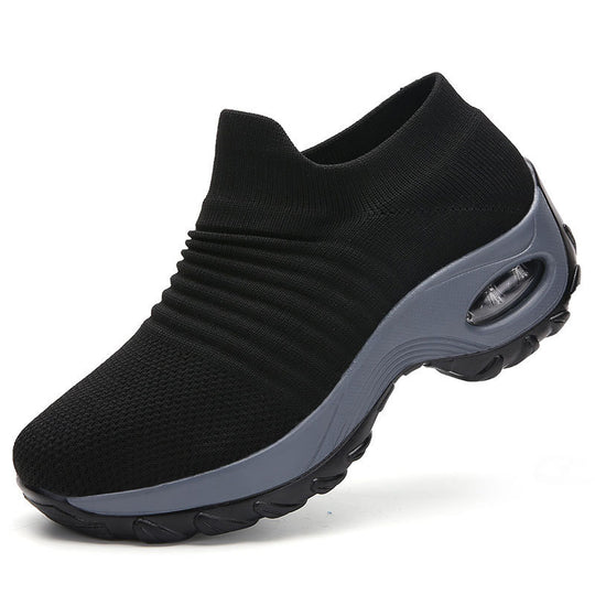 Damen gestrickter Sock-Sneaker mit sichtbarer Luftkammer und gedämpfter Plateausohle Shop Nory