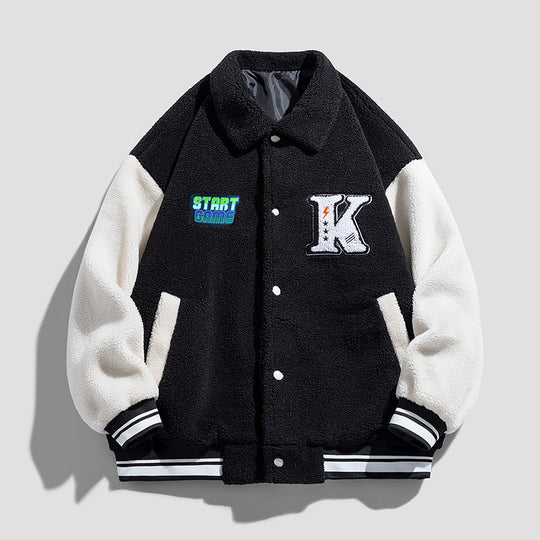 Unisex modische Collegejacke mit gesticktem Logo Shop Nory