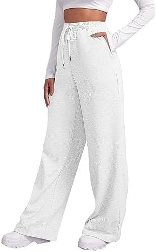 Damen nan weite High‑Waist Palazzo-Loungehose mit elastischem Komfortbund, Kordelzug und seitlichen Eingrifftaschen Shop Nory