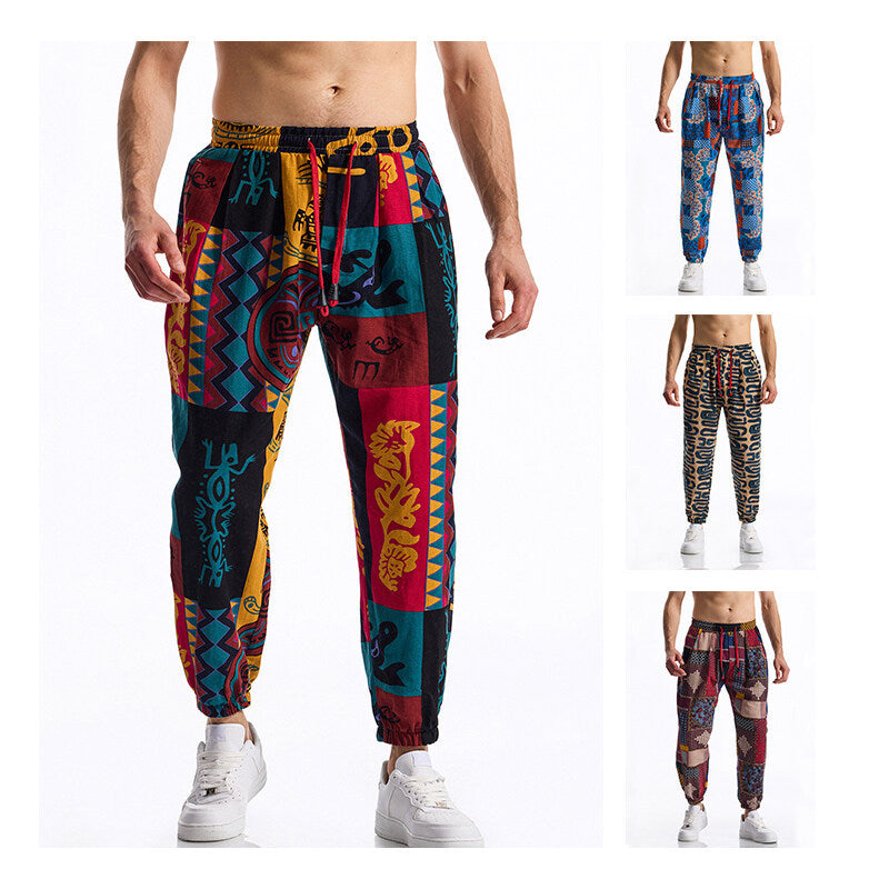 Herren Jogginghose mit modernem Patchwork-Design