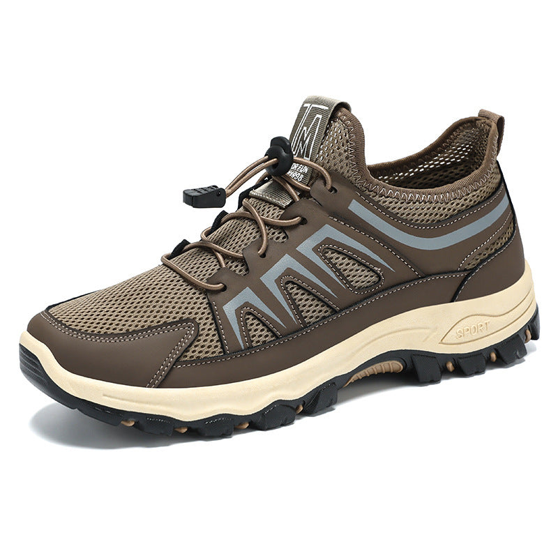 Herren nan atmungsaktiver Trekking-Sneaker mit Schnellzug-Schnürung, sockenähnlichem Meshschaft und griffiger Profilsohle Shop Nory