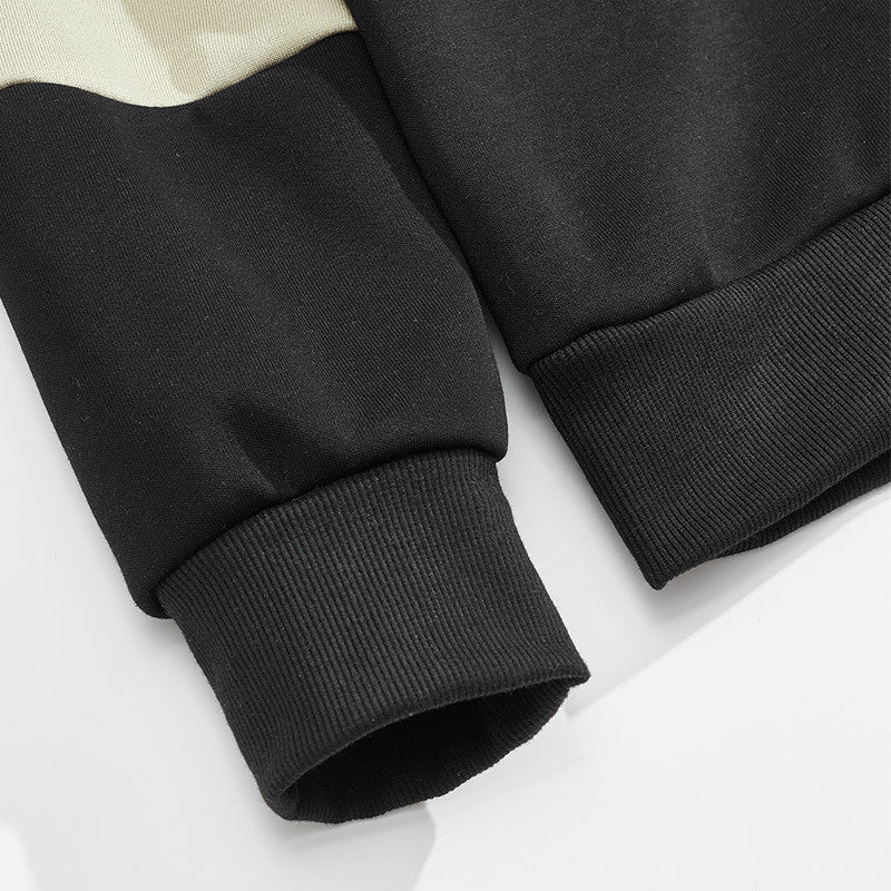 Herren Relaxed Polo-Sweatshirt mit Druckknopf-Blende und Kontrastarmdetails Shop Nory