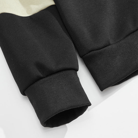 Herren Relaxed Polo-Sweatshirt mit Druckknopf-Blende und Kontrastarmdetails Shop Nory