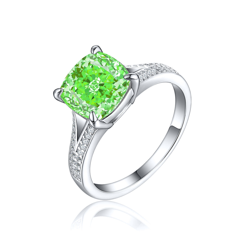 Damen Ring mit funkelndem Aquamarin und kunstvollen Zirkonia-Besatz Shop Nory