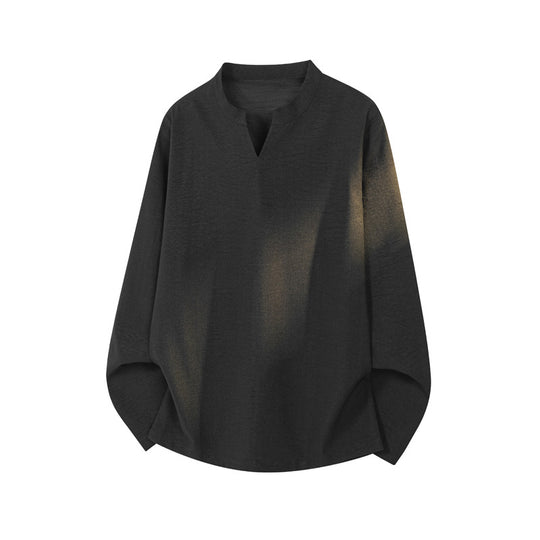 Herren Elegantes Langarm-Oberteil mit Stehkragen Shop Nory