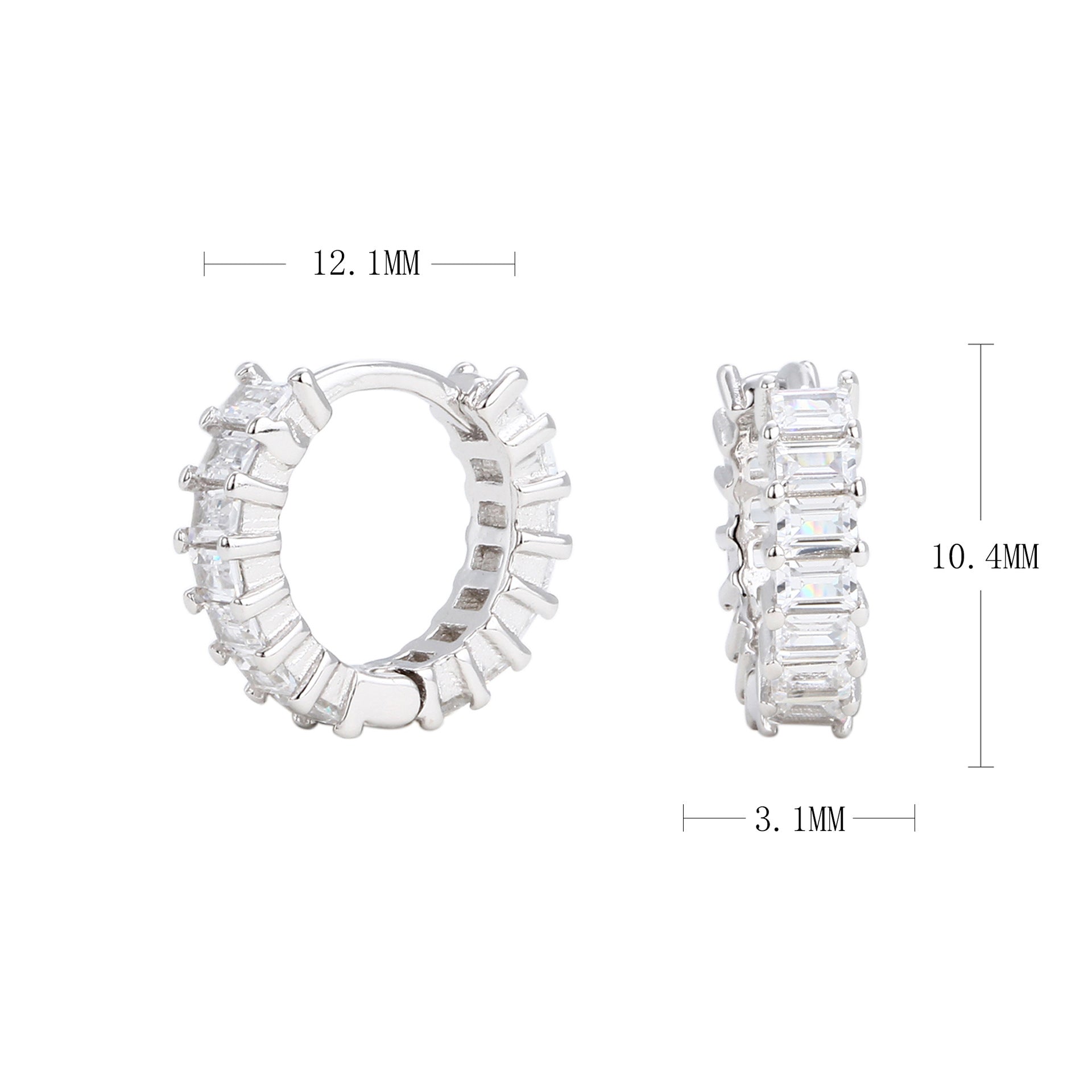 Damen Creolen mit tiefblauen Zirkonsteinen und luxuriösem Goldfinish Shop Nory