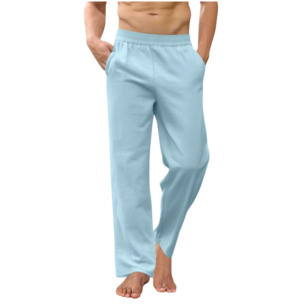 Herren nan lockere Loungehose mit elastischem Bund, Eingrifftaschen und seitlichen Knöchelschlitzen Shop Nory