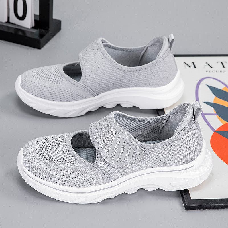 Damen Leichte Komfort-Sneaker mit Klettverschluss