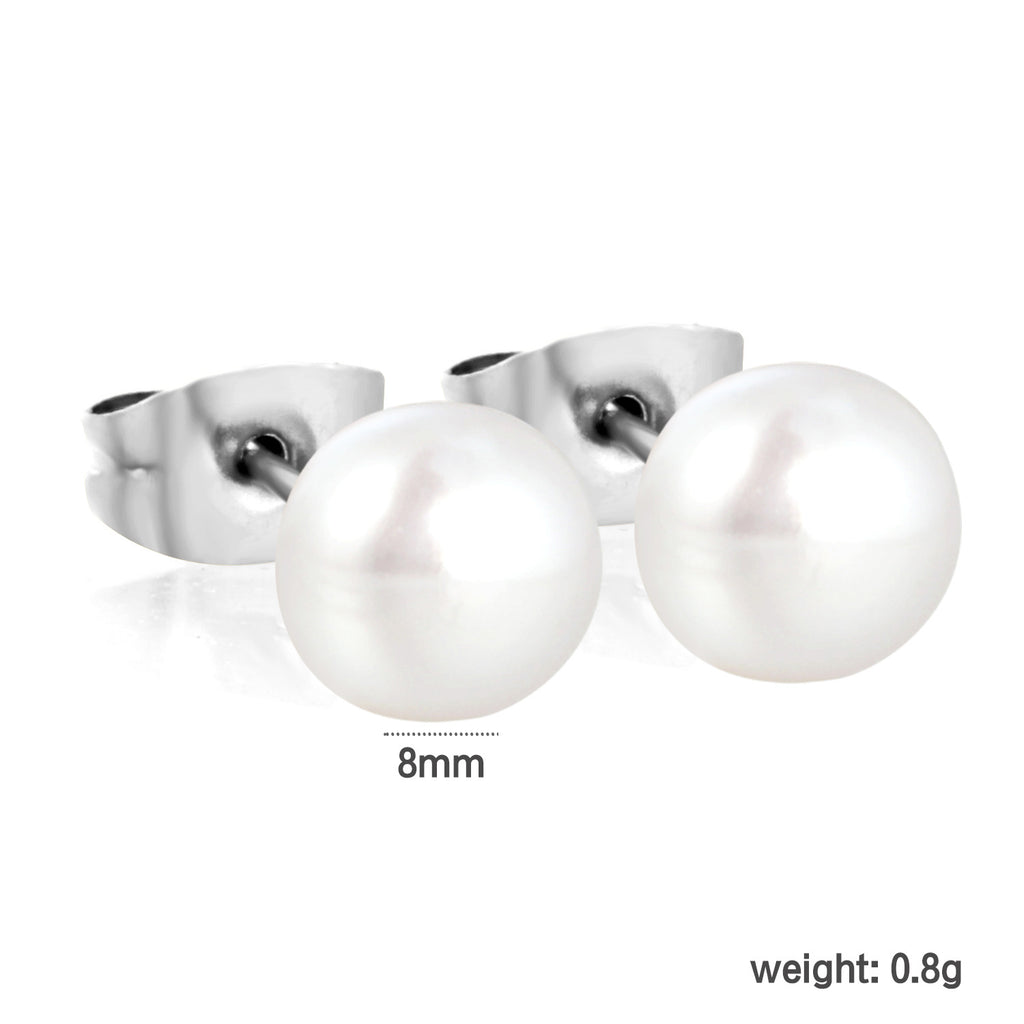 Damen Ohrstecker mit luxuriösen Perlen aus hochwertigem Edelstahl Shop Nory