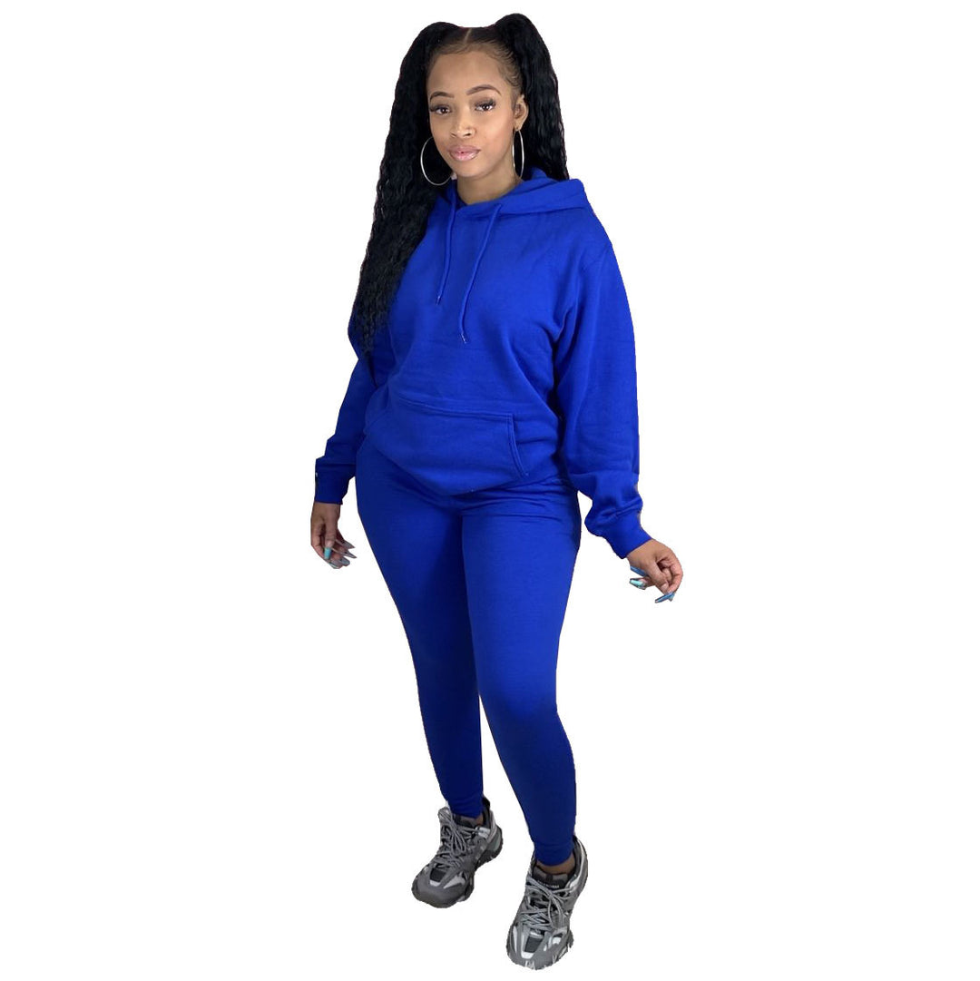 Damen nan Cozy-Loungewear-Set mit oversized Hoodie, Kängurutasche und schmaler Highwaist-Jogginghose Shop Nory