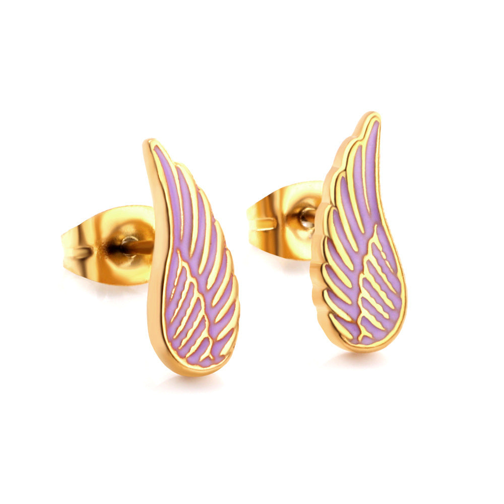 Damen Ohrringe mit kunstvollem Blattdesign aus Edelstahl und goldplattierter Oberfläche Shop Nory