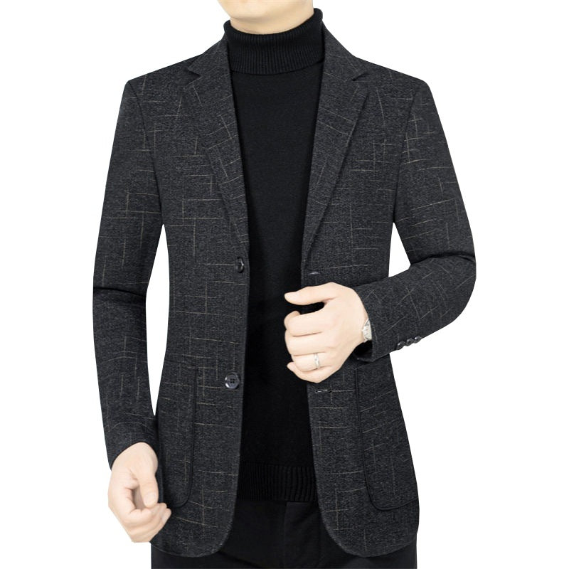 Herren Slim-Fit Sakko aus Wollmischung mit dezentem Karomuster Shop Nory
