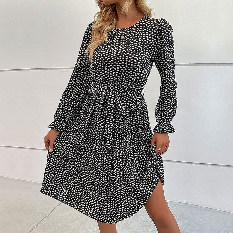Damen Midikleid mit geraffter Taillenbinde und Plissée-Rock Shop Nory