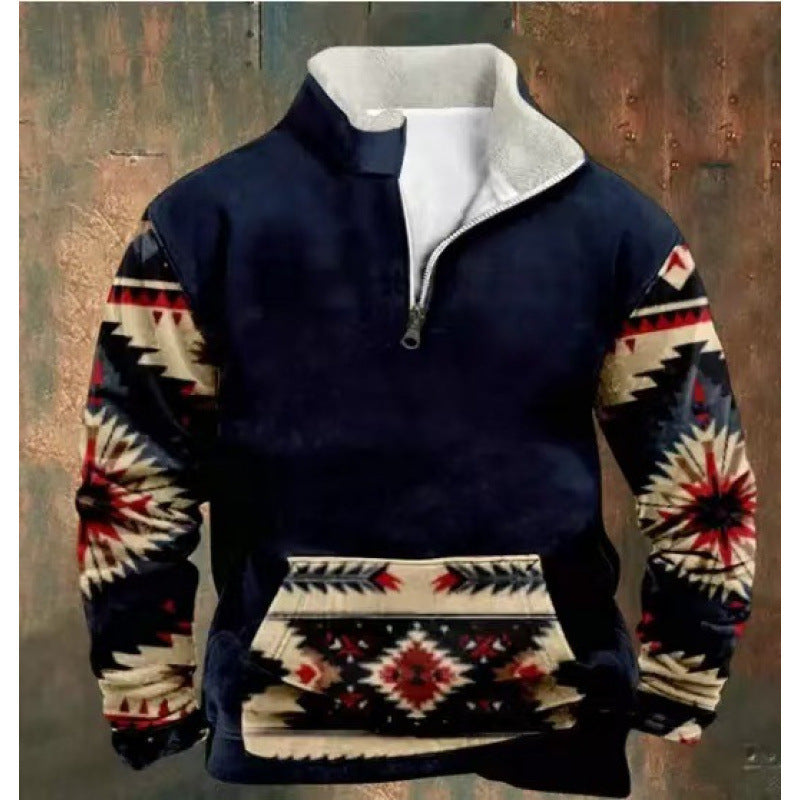 Herren Modischer Hoodie mit Kapuze und maritimem Druck Shop Nory