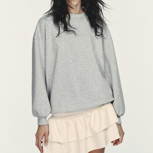 Damen Sweatshirt‑Kleid mit Stufenvolants und lockerem Oversize‑Schnitt Shop Nory