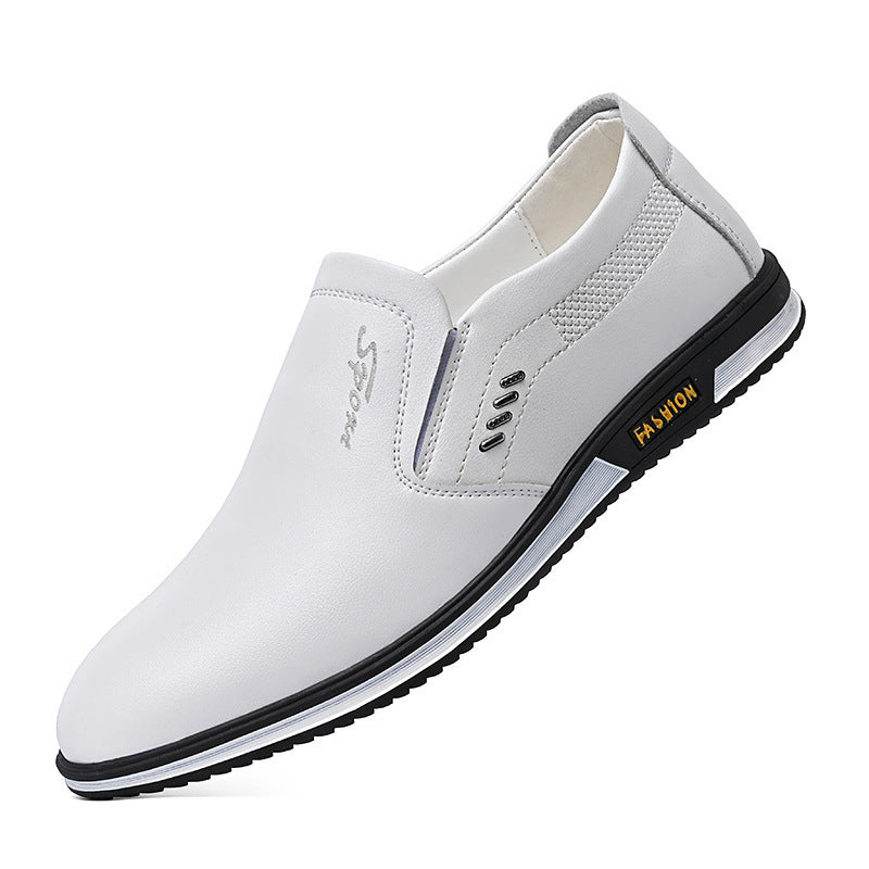Herren Elegante Slip-On Lederschuhe mit rutschfestem Profil und atmungsaktiver Struktur