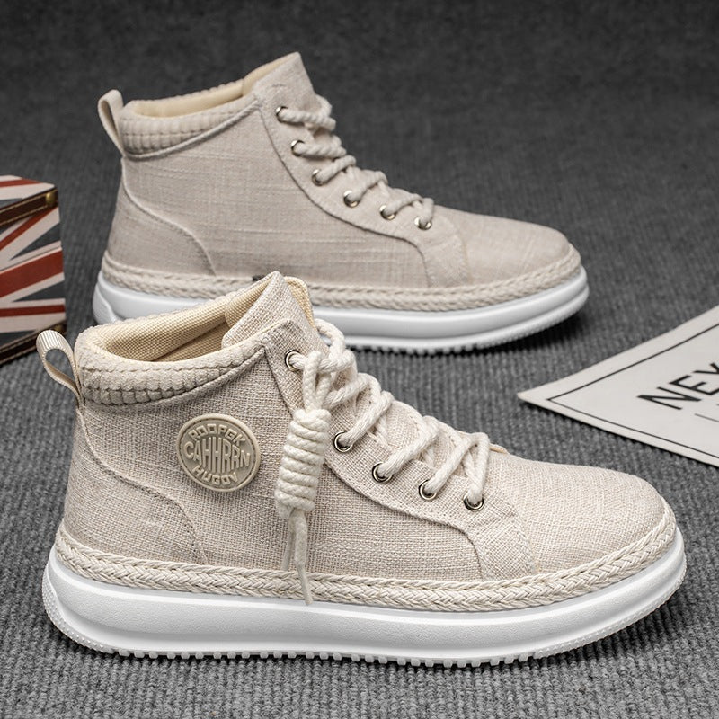 Damen sportive High-Top Sneakers mit elastischen Einsätzen und trendigem Obermaterial Shopnory