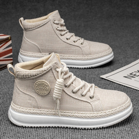 Damen sportive High-Top Sneakers mit elastischen Einsätzen und trendigem Obermaterial Shopnory