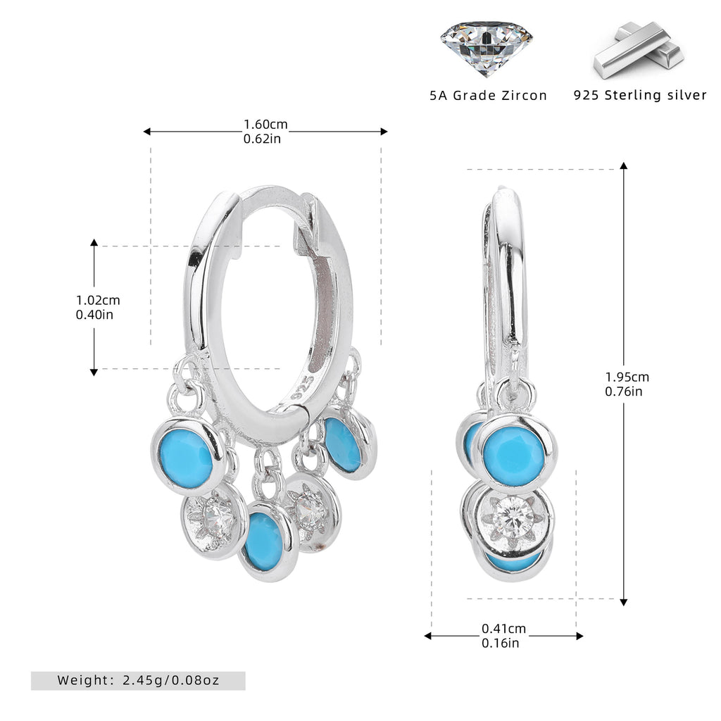 Damen Ohrhänger mit bunten Zirkon-Details Shop Nory