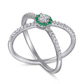 Damen Schmuckset mit funkelndem Kristallring, eleganten Ohrringen und stilvollem Anhänger Shop Nory