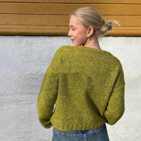 Damen Kurzer Oversize-Strickcardigan mit dekorativen Hakenverschlüssen & Rundhalsausschnitt Shop Nory