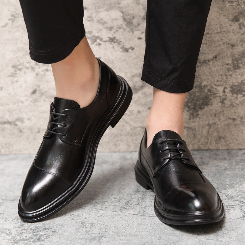Herren elegante Vollleder Derby-Schnürschuhe mit gepolstertem Komfortfußbett Shop Nory